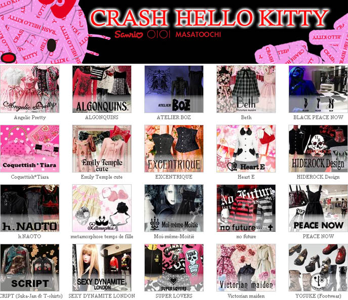 Marui One Shinjuku re-opening of department store, Crash Hello Kitty clothing line.
