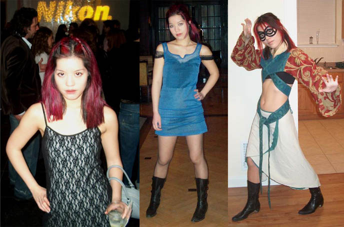 Purple hair Asian girl, Japanese Visual Kei hair, fashion week outfits, style blogger outfit posts, lookbook clothing pictures.