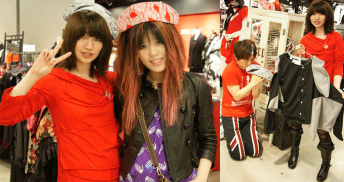 Decora and nurse outfits, cosplay, Harajuku style clothing, fashion at MaruiOne or Marui Young department store in Shinjuku, Tokyo Japan.
