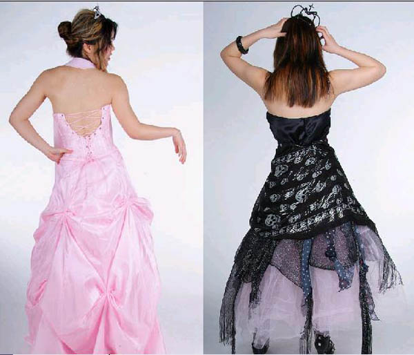 1980s prom dress, goth prom, gothic emo graduation party, high school prom gowns, funny ugly hilarious party dresses.