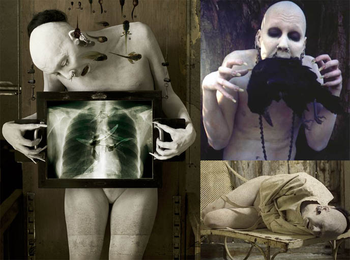 Sopor Aeternus & the Ensemble of Shadows, visual darkwave melancholy neoclassical German band, neo Medieval Goth music artist, pre-operative transsexual, butoh facepaint, transexuality, removal of male genitalia.