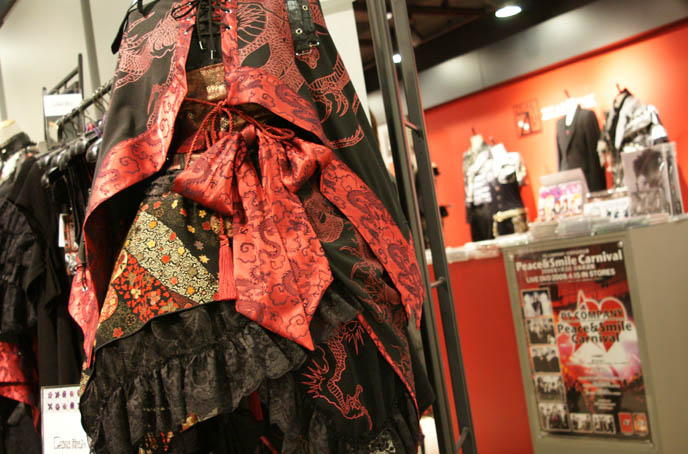 store, band outfits. Japanese rock music record store in Shinjuku