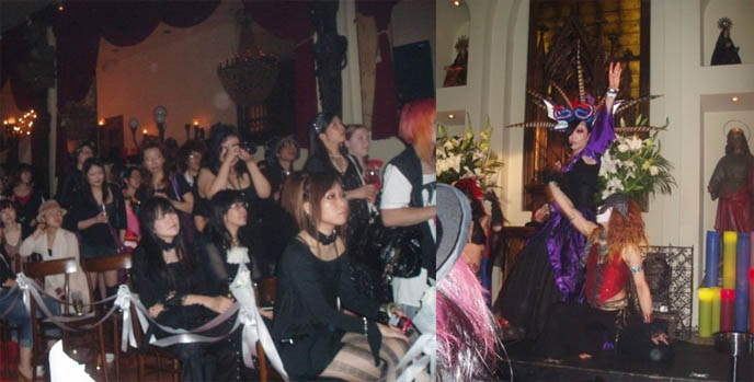 Selia of Seileen Japanese Goth fashion at wedding ceremony 