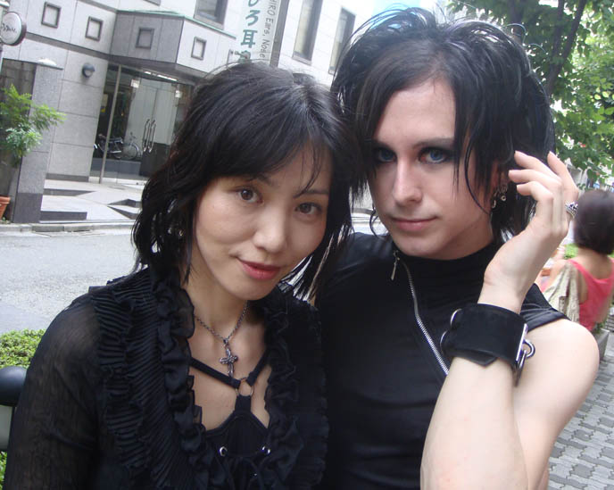 Goth audience, cosplayers at Tokyo Moi dix Mois and Kozi Deep Sanctuary tour, July 2009 Visual Kei concert at Ebisu Liquidroom. mana sama of Malice Mizer, Dix Inferno, how to buy J-rock show ticket. Mana Sama cosplay, blue contact lenses and wig