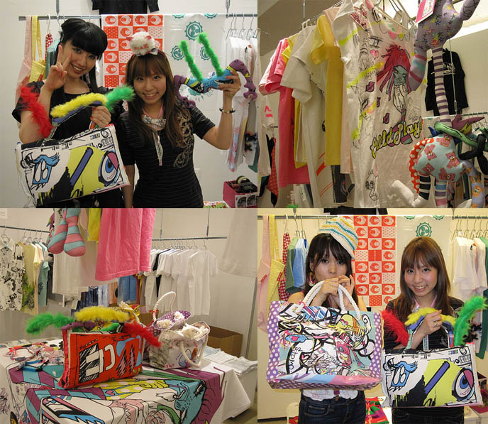 Tokyomade market, Japanese indie crafts, young designer streetwear clothing in Tokyo, best places to shop in Shibuya. Special event, neon t-shirts, live painting in Tokyo Japan. Cute Japanese girls, graphic art toys and kawaii gifts.