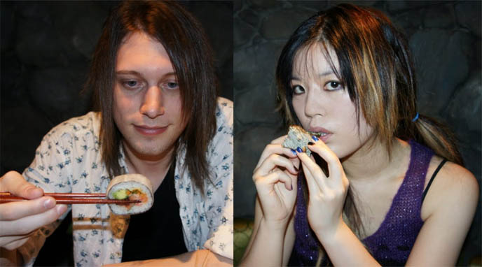 Elec or Jimi of Chemical Pictures, Ninja restaurant in Asakasa Tokyo, best Japanese theme restaurant, upscale sushi and conch, Crazy weird wacky Tokyo theme restaurants, La Carmina, James Blumer Visual Kei band foreigner blogger, Visual Kei hairstyles, pretty boys, model and acting jobs for gaijin in Japan