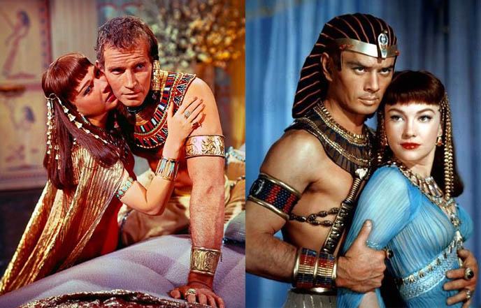 The ten commandments, Anne Baxter, Yul brynner, film stills, Charlton heston old photos, Cecil B DeMille, best movie epics of all time, ancient egypt moses movie