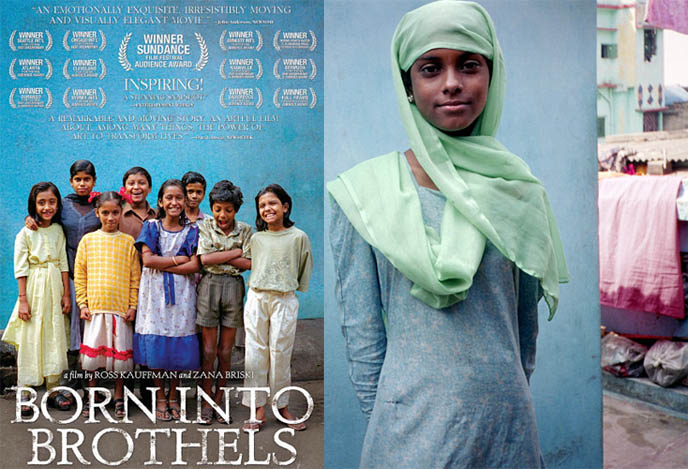 Born into Brothels DVD, award winning documentary about Calcutta prostitutes and children, Zana Briski, kids with cameras, ross Kauffman
