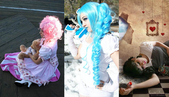 cosplay lolita shiro lolita, bright blue wig, anime fashion, pink hair marie antoinette, sweet lolita handmade dress, shopping stores for loli clothes, pretty young lolita teen models