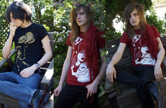 PRETTY VISUAL KEI BOYS IN NATURE: LA CARMINA X AKUMU INK FASHION LINE PHOTOSHOOT IN HOLLYWOOD HILLS, teen boys, cute pretty teenage boy, emo kids, emo male hairstyles, visual kei hair and makeup, big goth hairdos for men, asymmetrical cool emo goth haircuts, japanese mullet, gothic lolita clothing wholesale, japanese clothes for sale