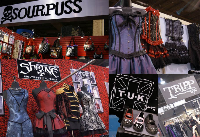 alternative clothing at magic marketplace, project, pool, sourcing at magic, apparel textiles tradeshow, KYNT & VYXSIN of the amazing race, goth duo contestants on reality tv, signing and appearance AT LIP SERVICE, MAGIC CLOTHING TRADESHOW IN LAS VEGAS. WHOLESALE GOTH PUNK ALT FASHION. goth fashion models, famous goths, gothic celebrities