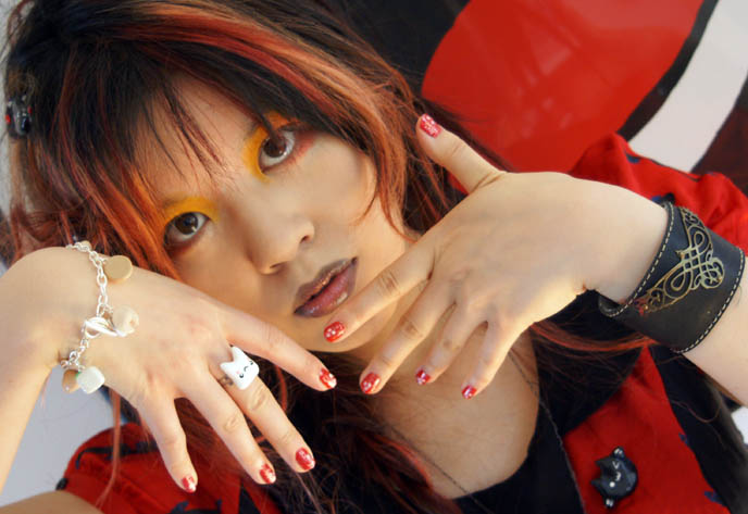 SUGARPILL MAKEUP BY SHRINKLE, KAWAII RINGS, JEWELRY & HAIR ACCESSORIES. HARAJUKU DIY NAIL ART, PEOPLE'S MARKET DRESS, JAPANESE CUTE DYED HAIRSTYLES. TOKYO japan street fashion, fruits style japan, decora clothing, where to buy gothic lolita clothes, shopping guide map Tokyo, red pink scene queen hair, dyed hairstyles emo hipster goth, wacky colored hairstyles, crazy hair style color, mori girls, gabriel shuldiner jewelry