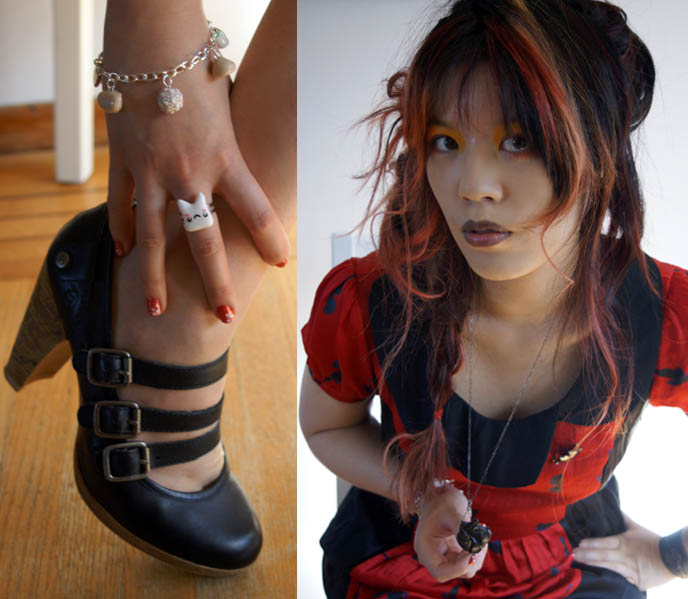 black leather summer shoes, 2010 collection new shoe styles, kawaii bracelet, SUGARPILL MAKEUP BY SHRINKLE, KAWAII RINGS, JEWELRY & HAIR ACCESSORIES. HARAJUKU DIY NAIL ART, PEOPLE'S MARKET DRESS, JAPANESE CUTE DYED HAIRSTYLES. TOKYO japan street fashion, fruits style japan, decora clothing, where to buy gothic lolita clothes, shopping guide map Tokyo, red pink scene queen hair, dyed hairstyles emo hipster goth, wacky colored hairstyles, crazy hair style color, mori girls, gabriel shuldiner jewelry