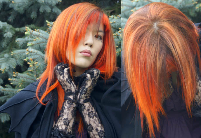 NEW ORANGE HAIR! SPECIAL EFFECTS BRIGHT ORANGE COLORFUL DYE, JAPANESE