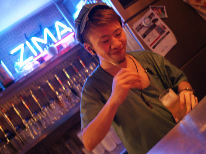 zima sign, alcatraz er restaurant, japanese bartender, bLUE TOKYO: COOL NIGHTLIFE PHOTOGRAPHY. JAPAN AFTER DARK, GLOWING NEON LIGHTS, WALRUS & HIS BUCKET. jpop cosplay Japan, world's weirdest strangest restaurants
