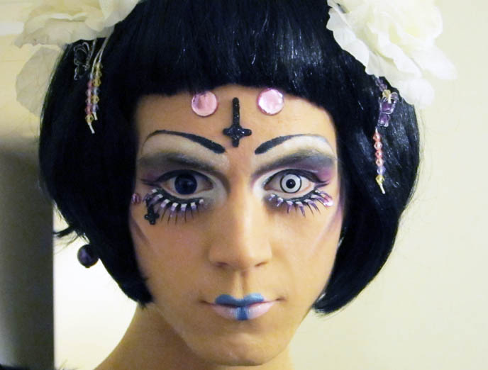 geisha makeup, cyber drag