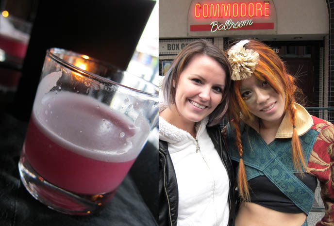 red absinthe, egg white cocktails, commodore ballroom, granville street vancouver, jrock concert lining up outside, miyavi fans, miyavi live concert photos, performing in america, MEETING MIYAVI! CONCERT REVIEW & PHOTOS, NEO SAMURAI TOUR AT VANCOUVER COMMODORE BALLROOM, JROCK VISUAL KEI.