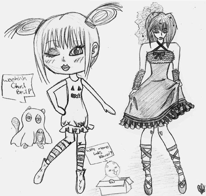 la carmina fan art, chibi, fanart, basil farrow, scottish fold drawing, picture, sketch of kitty, kawaii neko, graphic design, kawaii girls, japanese manga anime style, deviantart