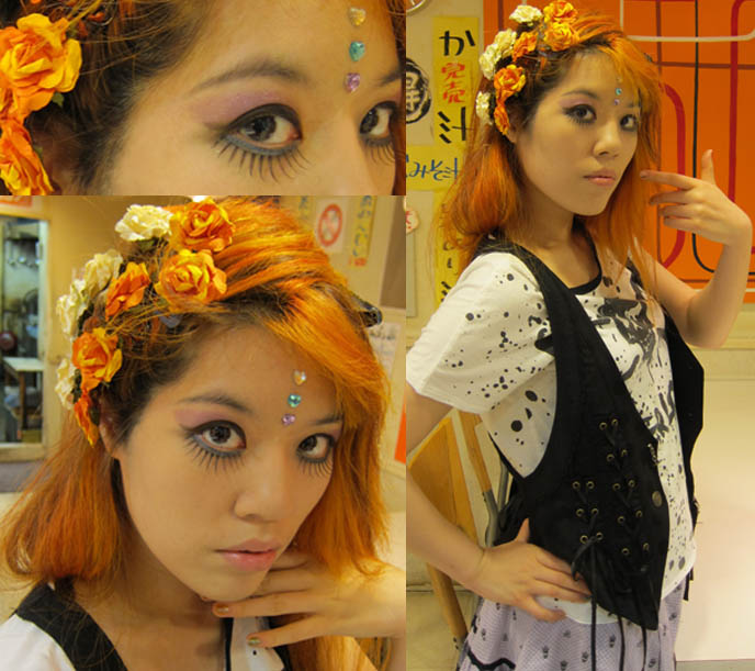 DOLL EYELASHES, japanese false eyelashes, fake lashes, mari's rock t shirt, algonquins skirt, bright mineral makeup, harajuku fashion snaps, experimental alternative street style, cheap sushi restaurant in tokyo, conveyer belt sushi parlors, JAPANESE food shinjuku, CHEAP SUSHI IN SHINJUKU. PURIKURA GYARU STICKER BOOTHS IN TOKYO GAME CENTER, ABSINTHE JELLY DESSERT.