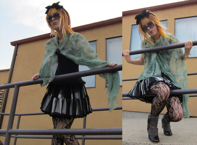 celebrity sunglasses for sale, women's OVERSIZED LADIES FASHION SUNGLASSES, green Tie Dye Scarf CREPE SCARF, RAINBOW HAIR EXTENSIONS & DOLLY BOW HEADBAND. goths in hot weather, top style bloggers, most influential style blogs, black veil brides, japanese street style website, tokyo fashion, fashion jobs in japan, cool japan gyaru kawaii nail art, false eyelashes goth