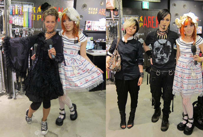 TERRITORY, DJ TAIKI'S OCCULT GOTH ALTERNATIVE SHOP IN OSAKA. KERA SHOP ARENA, DUTCH TRAVEL TV SHOW INTERVIEWS KENZO-A OF RITUALS. pentagram, mark of satan, satanic shop, witchcraft, wiccan, shinsaibashi store, dj taiki, black veil, osaka gothic, kansai, fetish, NEW TOKYO TV HOSTING JOB: DUTCH PEPSI WEB EPISODES ABOUT JAPAN POP CULTURE & FASHION! vkmag watkijkji TV show, pepsi pick a new address, contest, AMSTERDAM, NETHERLANDS TRAVEL HOST. Gothic Lolita turquoise dress, rare JSK, carina e arlequin, jingu bridge harajuku street style, jingubashi, harajuku cosplayers, tokyo crazy teen fashion