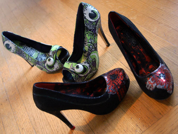 WIN IRON FIST ZOMBIE GLOW-IN-THE-DARK SHOES! ALTERNATIVE GOTH PUNK PLATFORM BOOTS & MONSTER STILETTOS. moonshine zombie stompers ironfist footwear, coolest shoe, zombies japanese punk clothing shops boutiques, Goth graveyard photoshoot, fashion magazine spread, gothic couture editorial, Japan punk, punk clothes for girls, Punk fashion, harajuku boys, gothic nails, nail designs, vampire Halloween costumes, devil horn hair clips, goth nail art, red striped pirate corset, heavy read designs, clothing buy online gothic girls