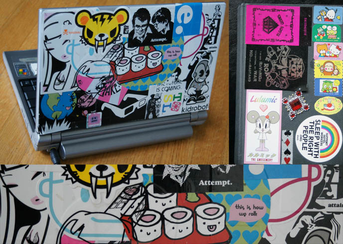 decorated laptop, stickers for laptop cover, DIY LAPTOP DECORATIONS, JAPANESE DECORATED CELL PHONES HOW-TO TUTORIAL, coolest laptops, CUTE MOBILE CHARMS & STRAPS, SAMSUNG FOREVER TOUCH SCREEN PHONE, kawaii decora phones, custom decoration cell phones Asia, Japan crazy decoration phones, trends by Japanese Harajuku girls, adorable cell phone, Asian girls accessories