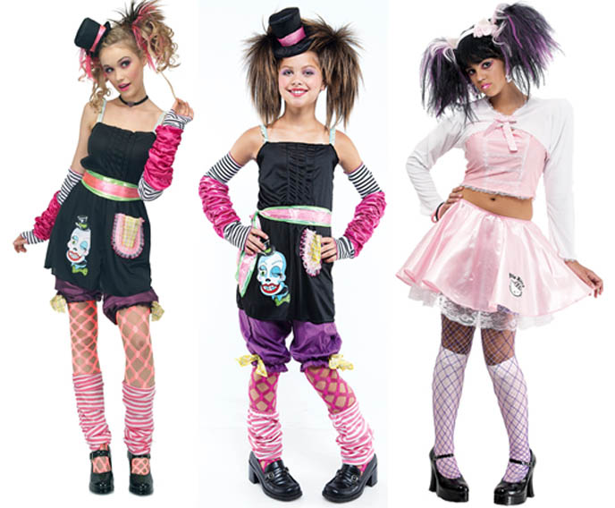 Harajuku Girls costume from Ricky's NYC, Simplicity pattern, cut and sew decora Lolita goth punk Tokyo fruits street style fashion, make clothing, patterns for Tokyo street clothes, Gothic Lolita Bible, cosplay DIY, costume makers, Halloween outfit