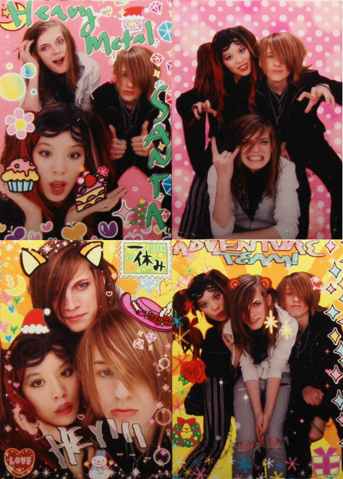 PURIKURA prints, STICKER BOOTH PICTURES HOW TO GUIDE and tutorial, JPOP PARTY TONIGHT: VISUAL KEI & GOTH FASHION PRIZES, Tune in Tokyo, sticker pictures, puricute, custom Japanese purikura, Los Angeles fun club event, Asia pop culture gaming centers, la carmina and boys